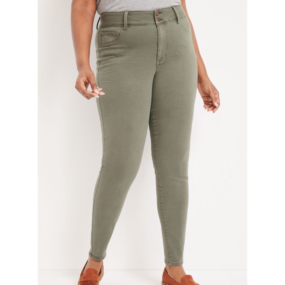 Maurices High Rise Green Jeggings
